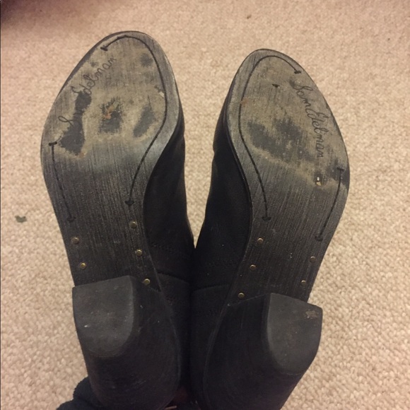 Sam Edelman black leather zip ankle booties - Picture 5 of 6